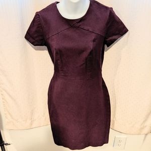 Maroon Banana Republic Short Sleeve Fitted Dress